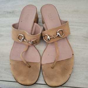 Gucci Nappa Charlotte Sandals size 8.5 Nude